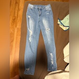 Distressed Blue Women's Jeans